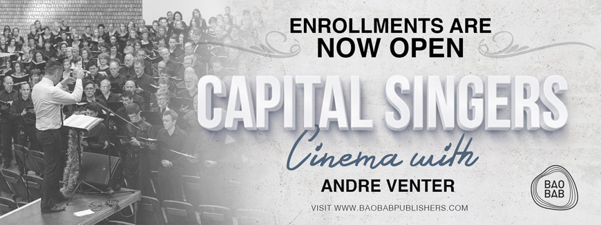 Capital Singers - Cinema with Andre Venter - 22 & 24 April 2016